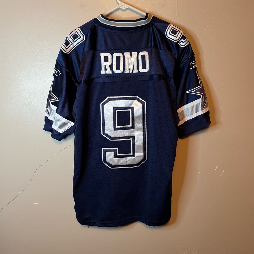 Vintage Reebok Dallas Cowboys Tony Romo #9 NFL Jersey Navy Blue White Size 48